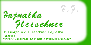 hajnalka fleischner business card